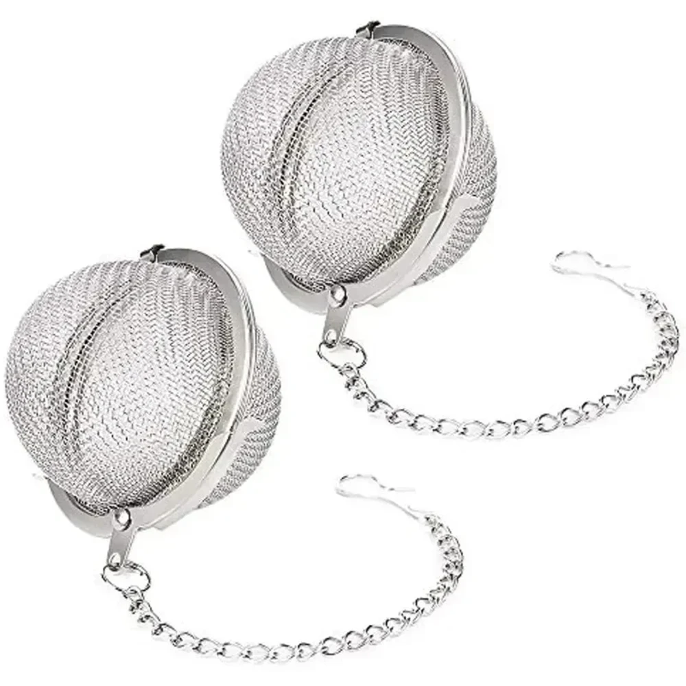 1-2Pcs Stainless Steel Tea Ball, 2.04 Inch Mesh Tea Infuser StrainersPremium Tea Filter Tea Interval Diffuser For Loose Leaf Tea