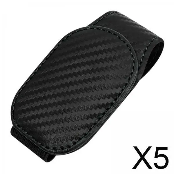 

Magnetic Car Sun Visor Glasses Holder PU Leather Multi Card Clip Organizer for Car Interior Storage