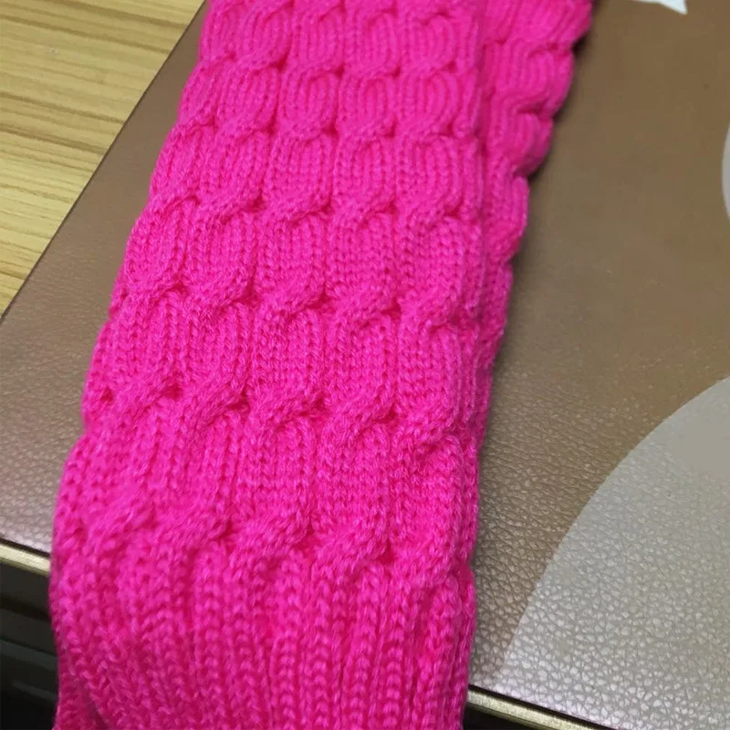 Calzini in pile Lunghi coprigambe lavorati a maglia autunnali e invernali Torsioni di pasta fritta Stivali protettivi per le gambe 16 colori solo per ragazze