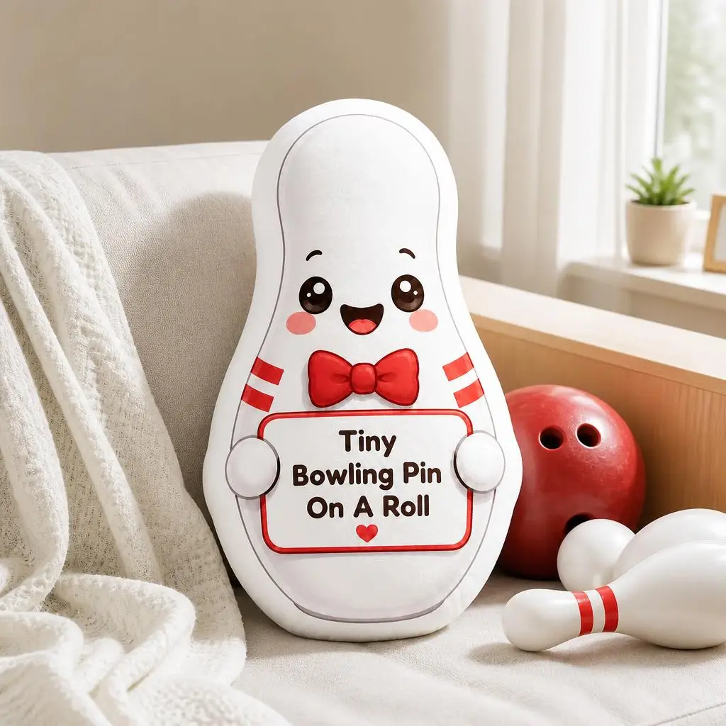 Bowling Pin On Roll Plush Pillow Cushion Irregular Stuffed Throw Pillow Home Decor Gift Sofa Bed