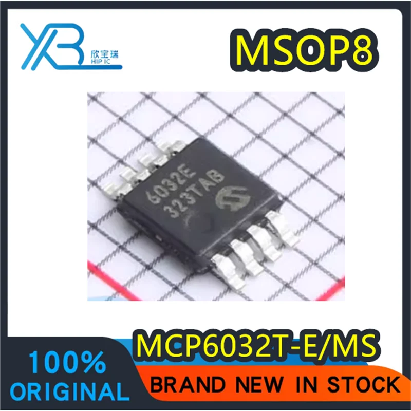 

(10/50 pieces) MCP6032T-E/MS MCP6032 6032E MSOP-8 New Original Precision Operational Amplifier Spot Electronics