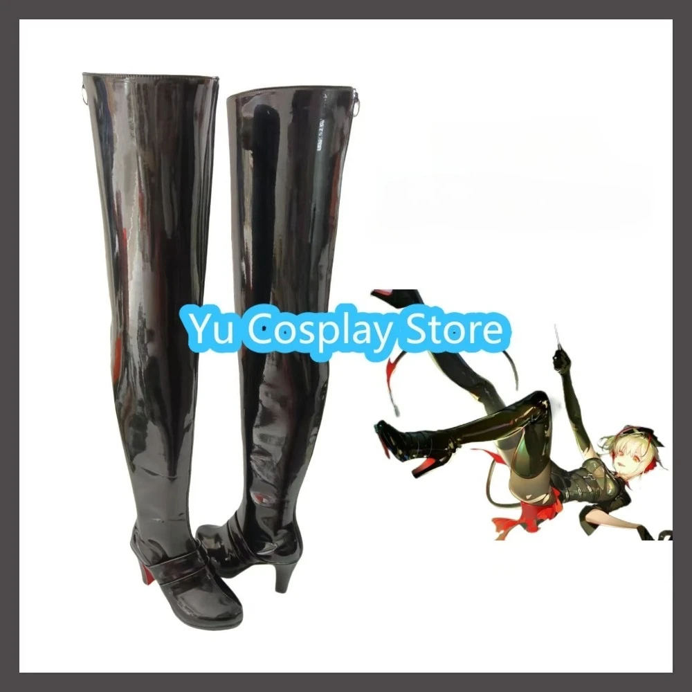

Yu Cosplay Store Arknights Phonon Fool's Night Letter Cosplay Boots Anime Cosplay Shoes Boots Halloween Costumes Props