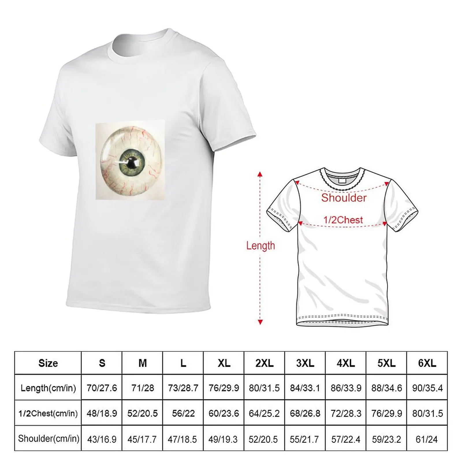 Eyeball drawing T-Shirt graphic t shirts for man man t shirts high quality luxury brand t shirts for man graphic vintage T-shirt