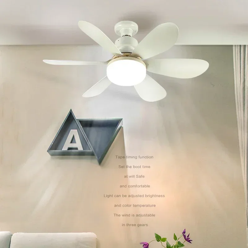 LED Ceiling Fan Light 42/52CM Bedroom Remote Control Lamps Ventilation Living Room Kitchen Home Led Lighting Fixtures Lustre