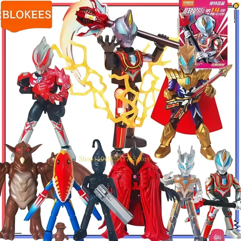 BLOKEES Ultraman Building Block Man Star Edition 14nd Hide Geed Assembly Boys and Girls DIY Puzzle Toy Desktop Decoration Gifts