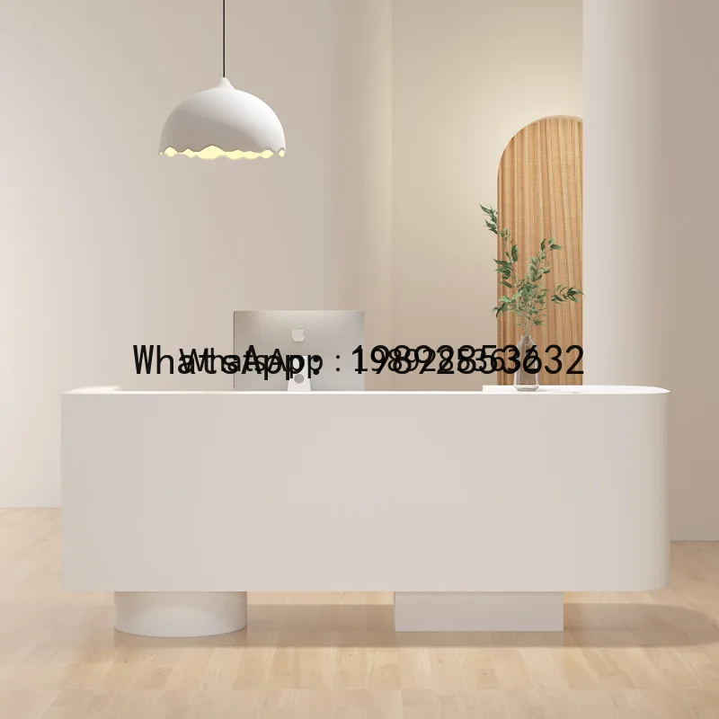 

P6 Cashier Counter Clothing Store Bar Counter Simple Front Desk Counter Reception Desk Retro Internet Celebrity Trendy Store