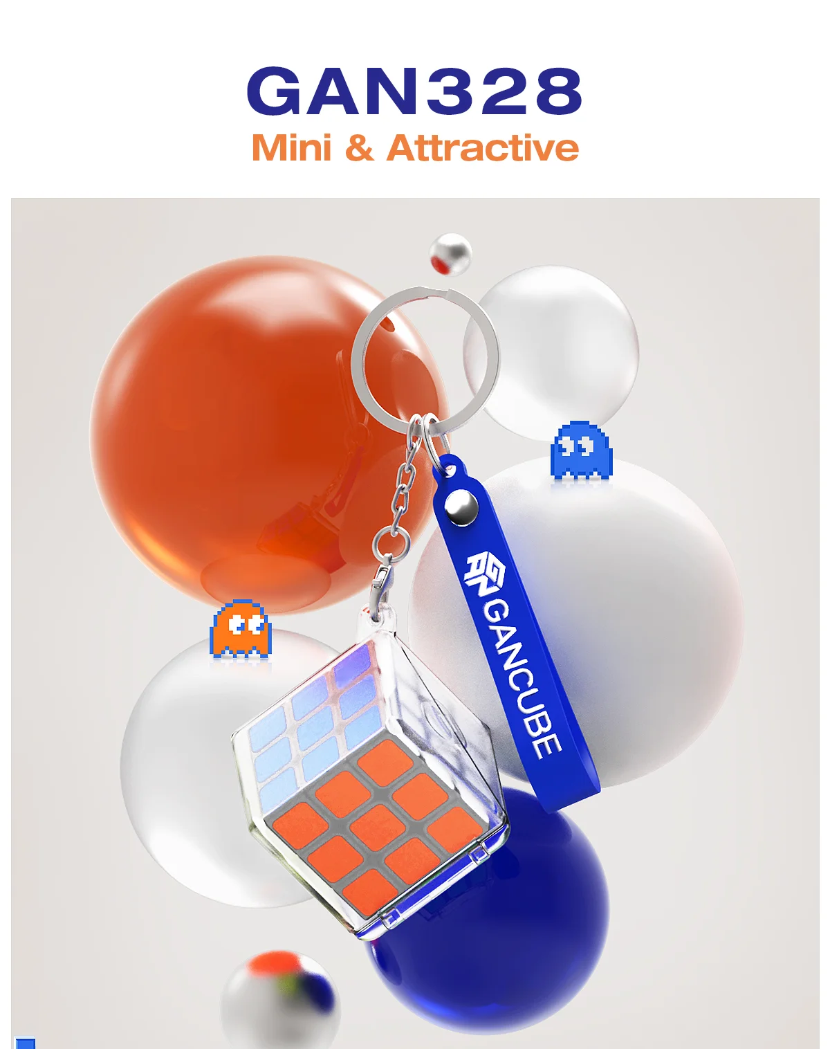 

GAN 328 Grey 3x3 Magic Cube Professional Stickerless Cube Puzzle Toys Children Gift Cubo Magico