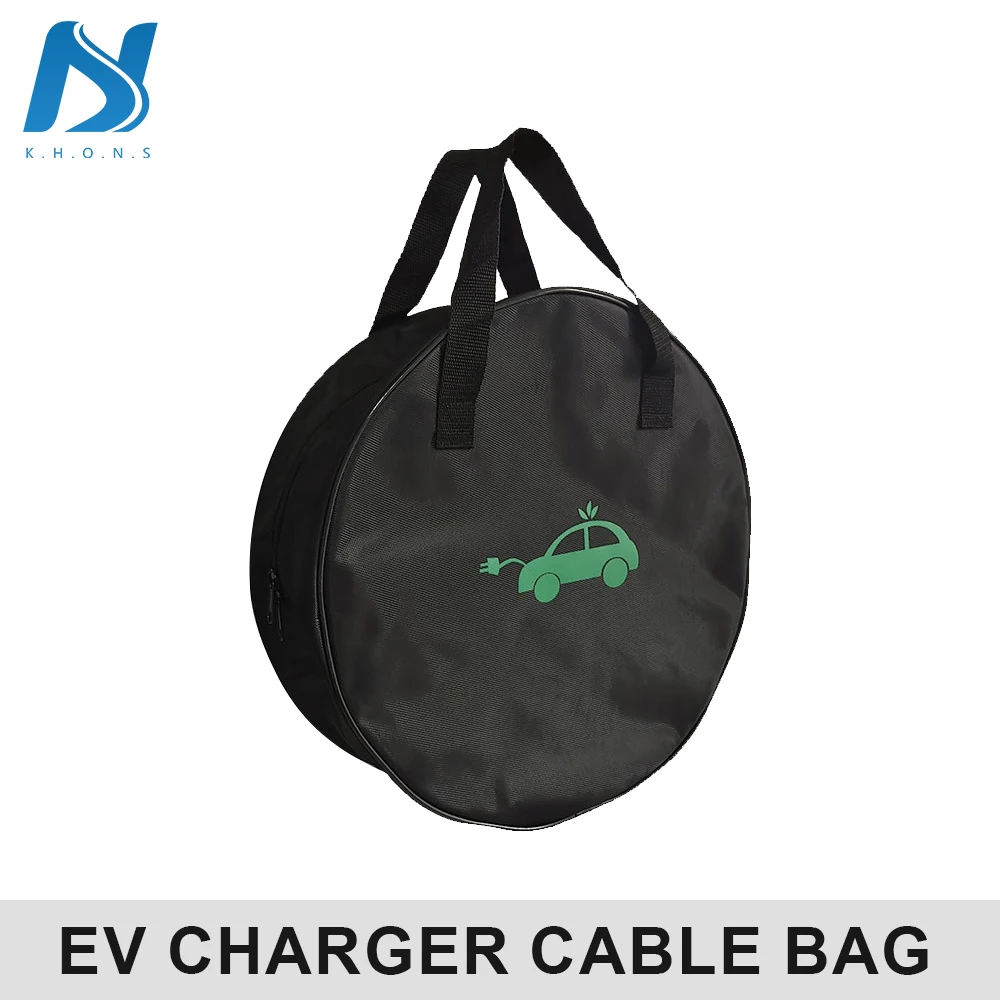 Khons EV Charger Bag Suitable For EV Charging Cable IEC62196-2 Portable Charger EVSE Charger Case Waterproof Storage Bag