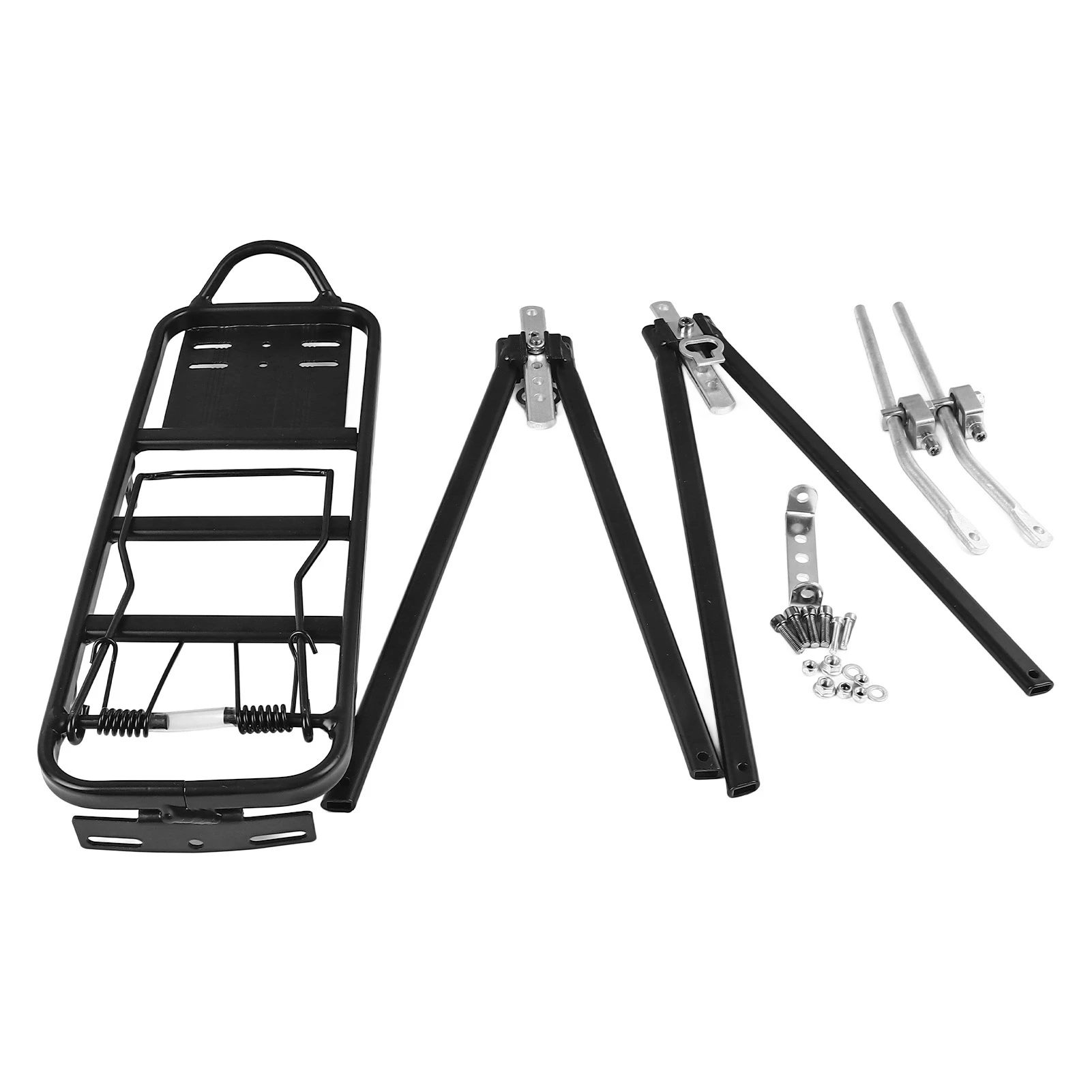 Achterdrager Fietsbagagedrager Aluminiumlegering 154lb Draagvermogen Fietsbagagehouder Toerendrager voor V-rem Schijfrem MTB Racefietsen