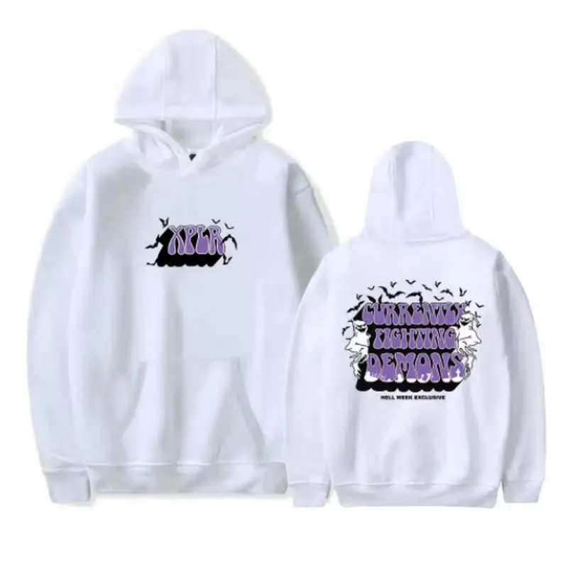 XPLR Sam und Colby Hell Week Fighting Demons HW Halloween Merch Hoodies Unisex Kapuzenpullover Freizeitkleidung – Detail 5