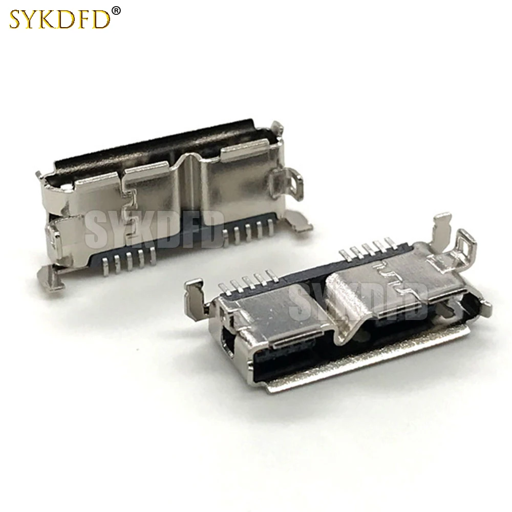 

50Pcs Micro USB 3.0 SMT Female Socket SMD 2 10pin USB Connector for Mobile Hard Disk Drives Data Interface