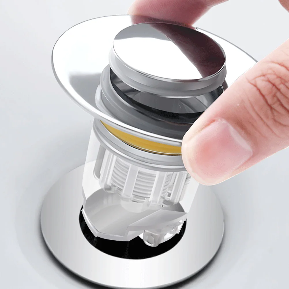 

2pcs Anti-blocking Bouncing Core Durable ABS Sink Drain Plug Bathroom Basin Waste Hole Stopper Strainer Tub Replacement