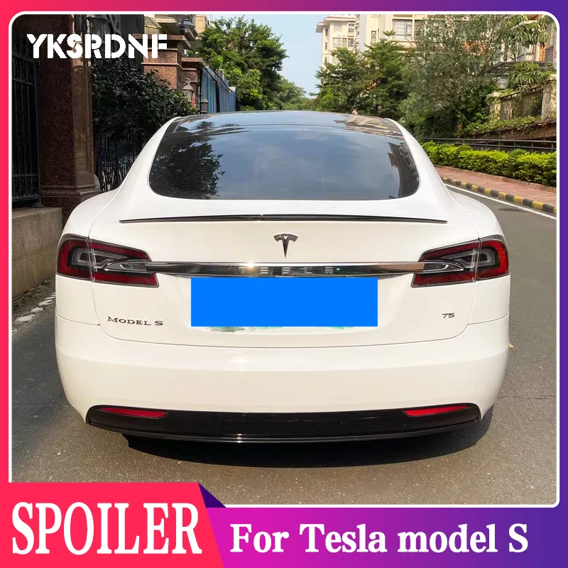 For Tesla model S 2012- 2020 MODEL-S special model spoiler ABS material car tailgate primer color rear spoiler car tuning