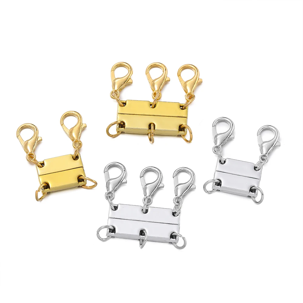 2Sets Metal Strong Magnetic Clasps Magnet End Clasp Connectors For Jewelry Making DIY Bracelet Necklace Accessories