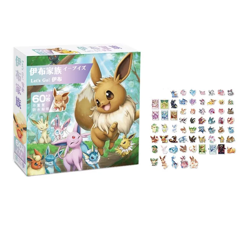 4box/lot Creative pokémon Stickers Set Cute Pikachu raschiatura prenotazione DIY diario decorativo sigillante etichetta etichetta Album bastone