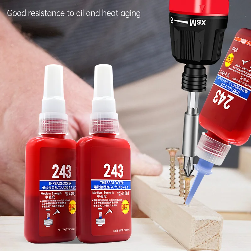 10ml 243 Threadlocker Blue Screw Glues Anaerobic Glue Anti-loose Anti-slip SealingThread Locking Agent Threadlocker Adhesive