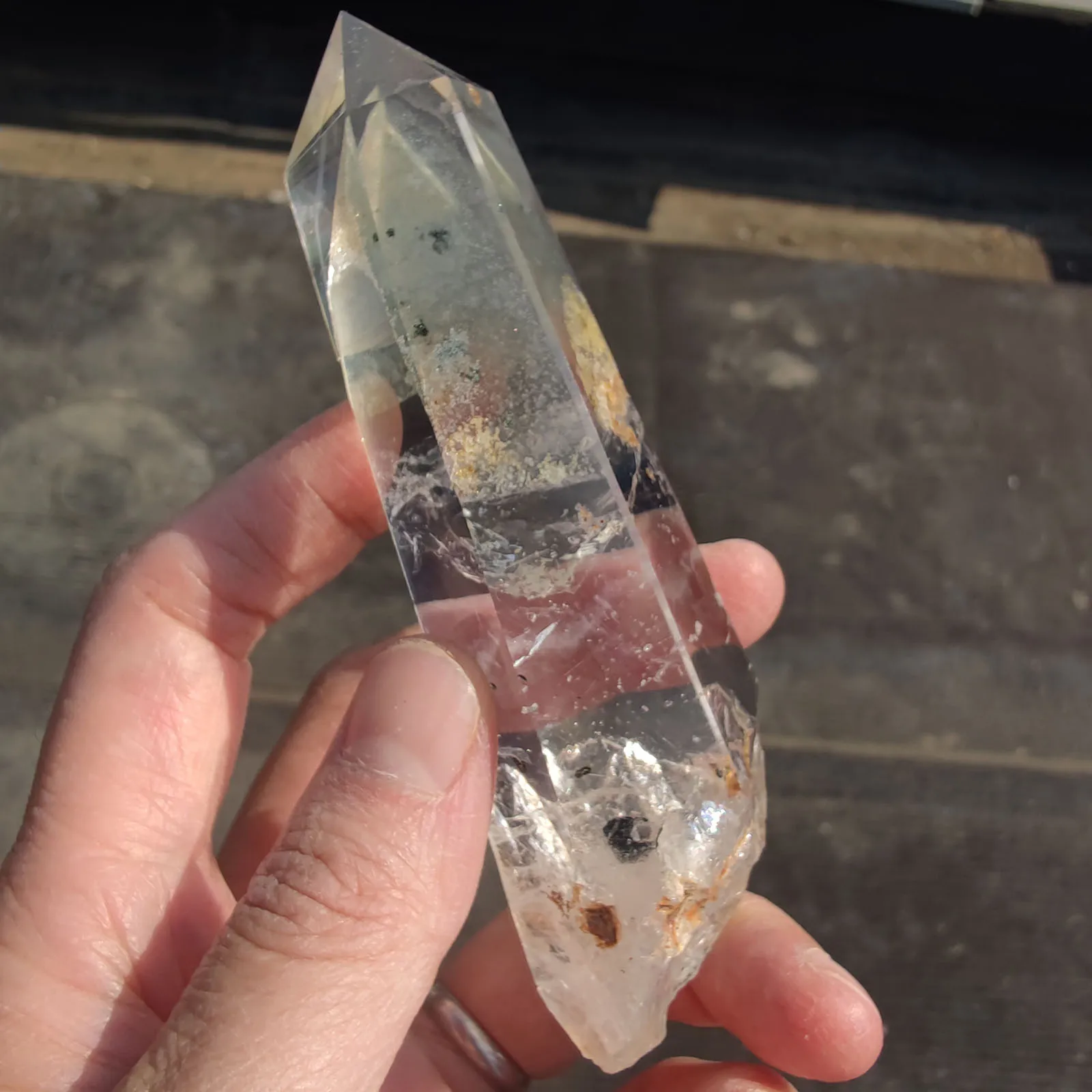 Phantom Crystal Point Clear Crystal Quartz Wand Garden Quartz Tower Ghost Crystals Healing Stone Meditation Gemstone Chakra Gift