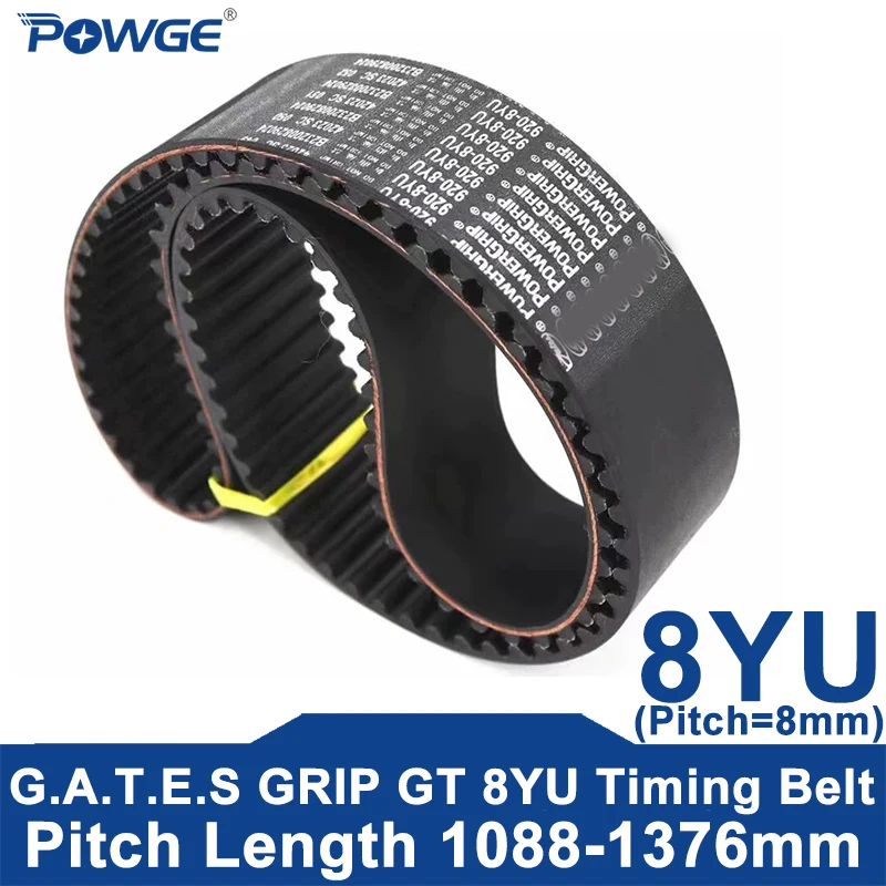 8YU Timing belt Lp=1088-1376mm 1096 1104 1112 1120 1128 1136 1144 1152 1160 1168 1176 1184 1192 1200 1208 1216 1224 1232 1240