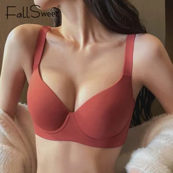FallSweet Plus Size Push Up Bra for Women Seamless Bras Comfort Underwire Bralette Thin Cup Brassiere Bras Sexy Lingeries Femme