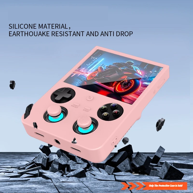 

Soft Silicon Case for ANBERNIC RG 477V Fully Wrap Scratch-Resistant Protective Shell + 4Pcs Joystick Caps RG477V Accessory Kits