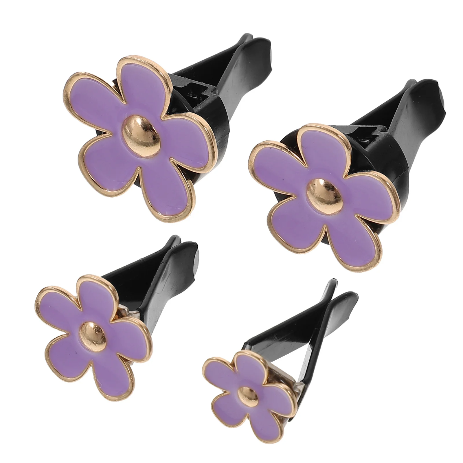 

4pcs Air Freshener Clips Metal Car Decor Cute Aroma For Car Interior Durable Outlet Diffuser Gift Flower Design Creative Auto
