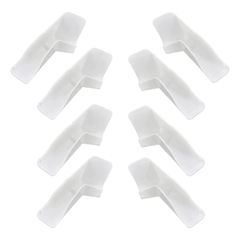 

ABBY-White RV Gutter Spouts(8Pcs), Rain Gutter Extension Kits To Protect RV Top From Water, Day Reduce Dirt And Black Streaks