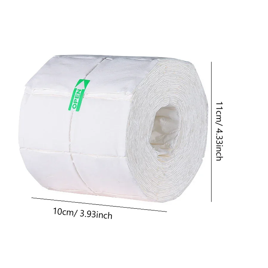 300Pcs Nail Wipes Lint-Free Roll Pads for Gel Nail Polish Remover Cosmetic Cleaner Manicure Tool