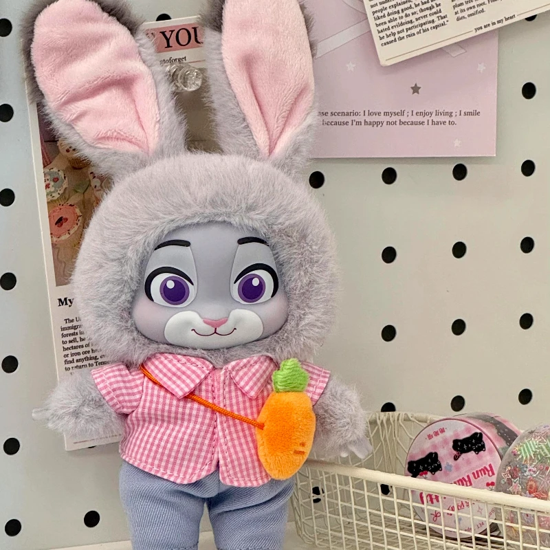 Genuine Disney Zootopia Nick & Judy Growth Journey Series Vinyl Plush Blind Box Toy Kawaii Pendant Figure Dolls Mystery Box Gift