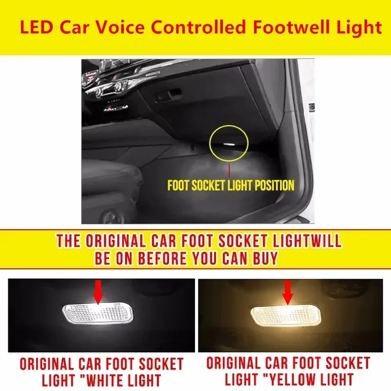

For Volkswagen VW Arteon 3H 2017~2022 2pcs Car Footwell Light Kit Touch LED Ambient Atmosphere Foot Light Decoration Accessories