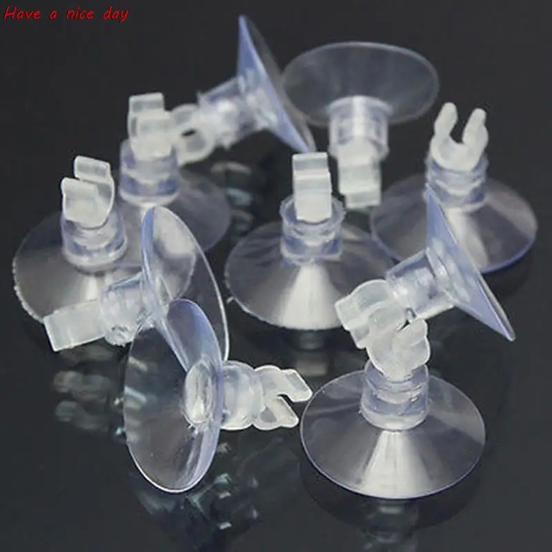 10pcs Rubber  Aquarium Fish Tank Suction Cup Sucker Holders for Air Line Tube Hose Pump