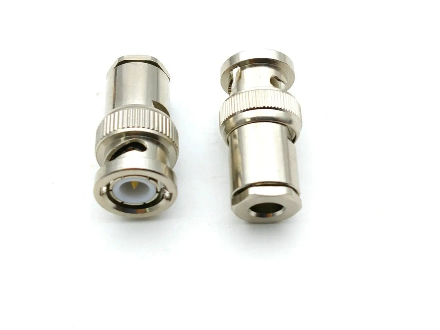 10pcs 50ohm BNC CONNECTOR COPPER BNC Clamp Plug adap[ter for RG 316 RG58 RG59 RG6 RG8 coaxial cable