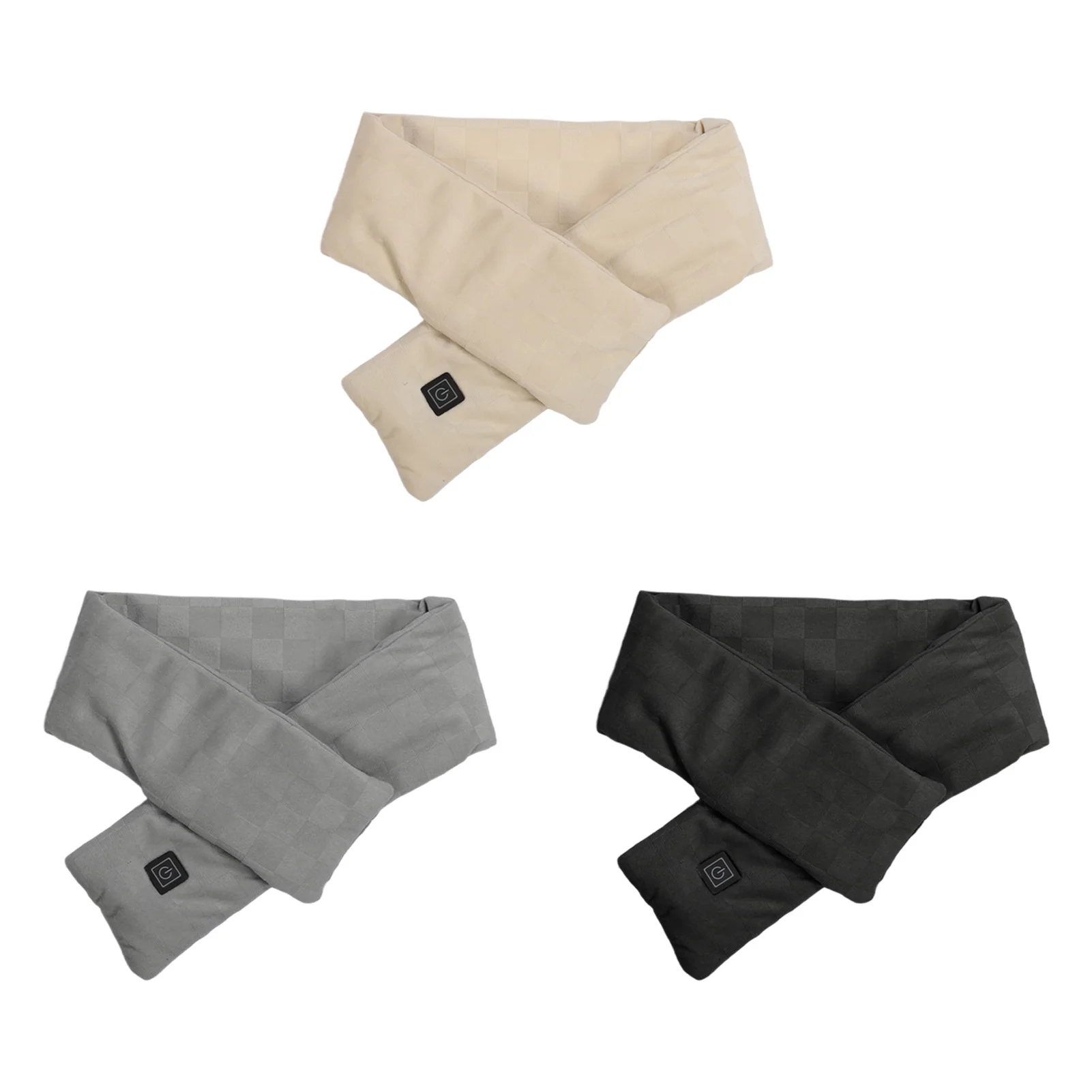 Sciarpa riscaldata avvolgente per il collo Electirc Sciarpa riscaldante USB sicura regolabile a 3 temperature Cotone nylon e peluche Accogliente e confortevole