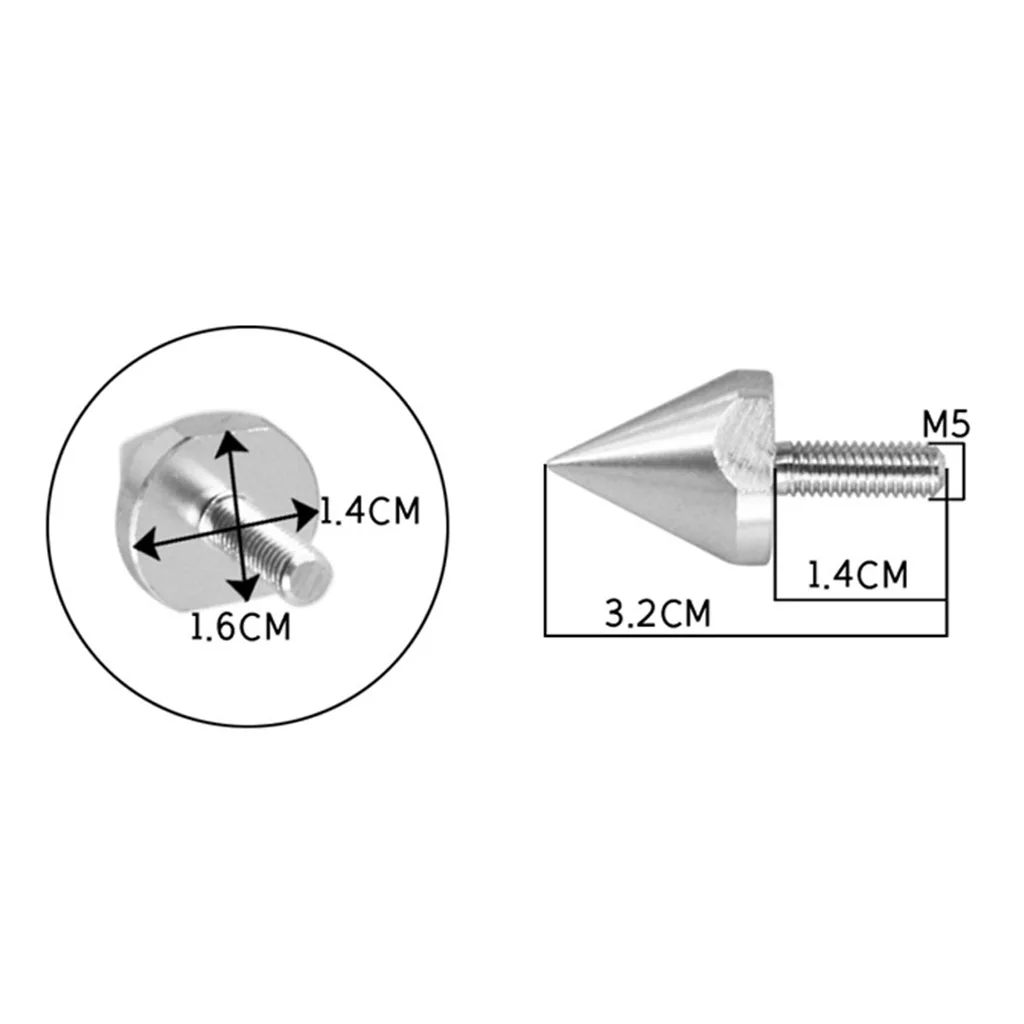 6 Pcs Universal 5mm Aluminum Motorcycle Windshield Screw Spike Bolt Mounting Kit