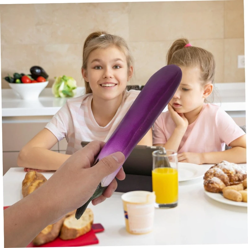 Simulation Eggplants Artificial Aubergine Model Cabinet Hotel Dining Room Restaurant Store Shop Decor Fake Vegetable Photo Props