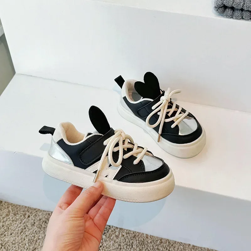 Spring New Fashion Child Sneaker Cute Little Rabbit Simple Girl Shoes Soft Bottom Lightweight Comfort Casual Shoe Tenis De Mujer