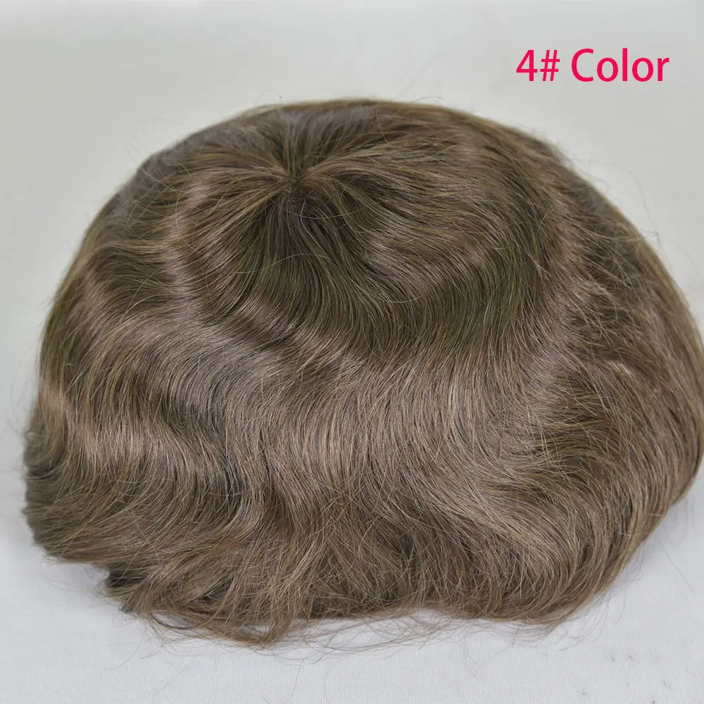 OCT Swiss Lace Frantal 100% Virgin Human Hair Men's Toupee Hair Replacement System 7