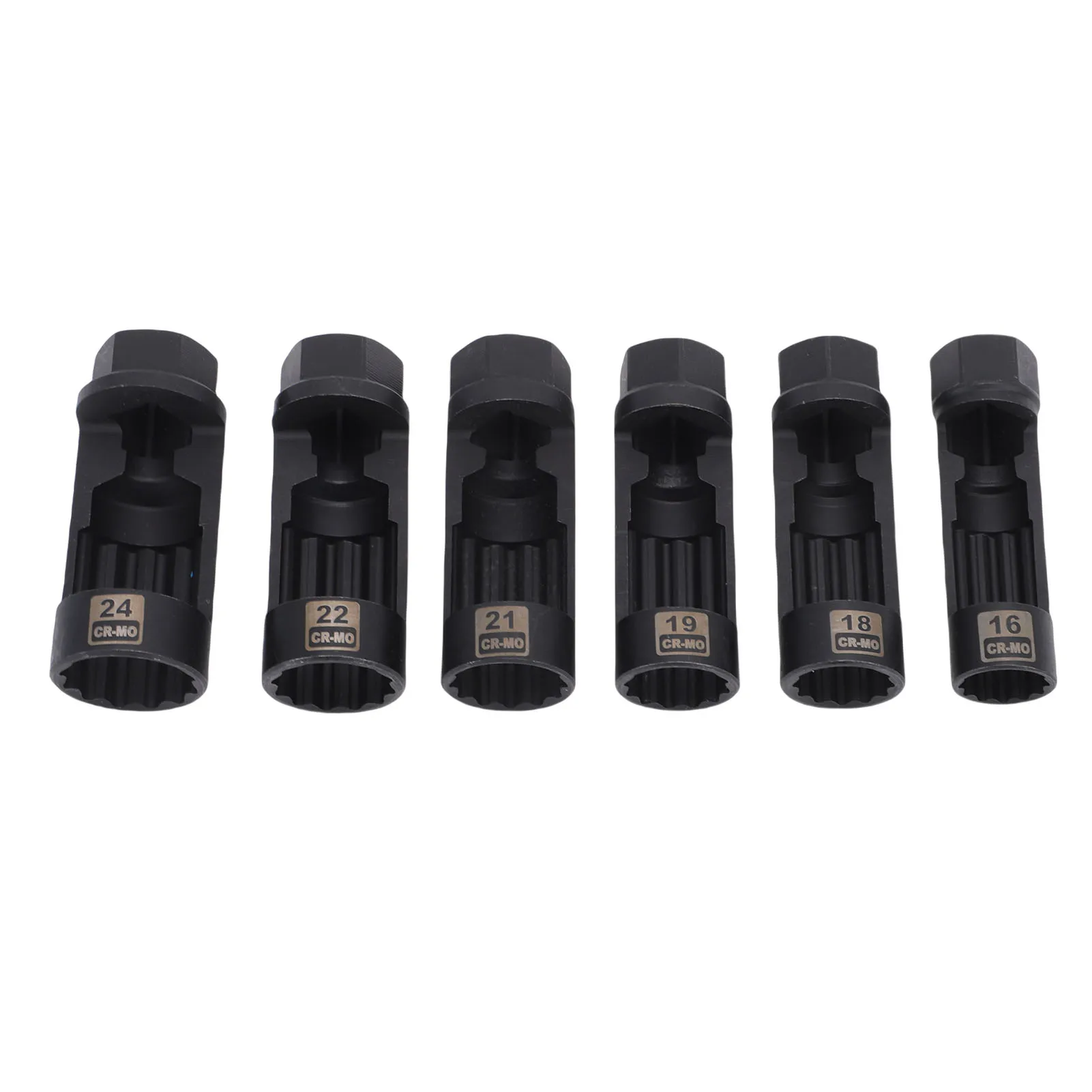 6pcs Suspension Strut Nut Socket Set 16mm 18mm 19mm 21mm 22mm 24mm Shock Absorber Strut Nut Removal Tool Socket Kit