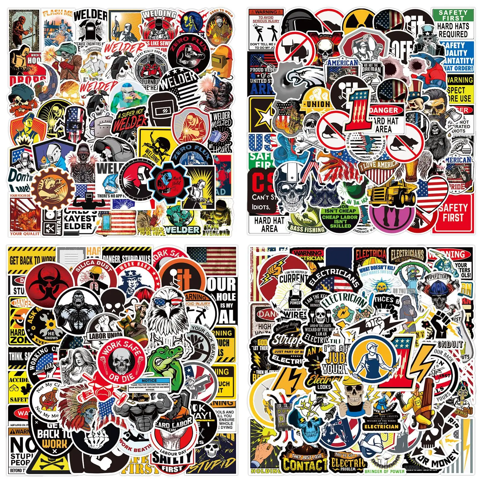 

50PCS New Electrician Series Graffiti Waterproof Stickers Creative Trendy Refrigerator Car Travel Box Guitar Decoration Stickers