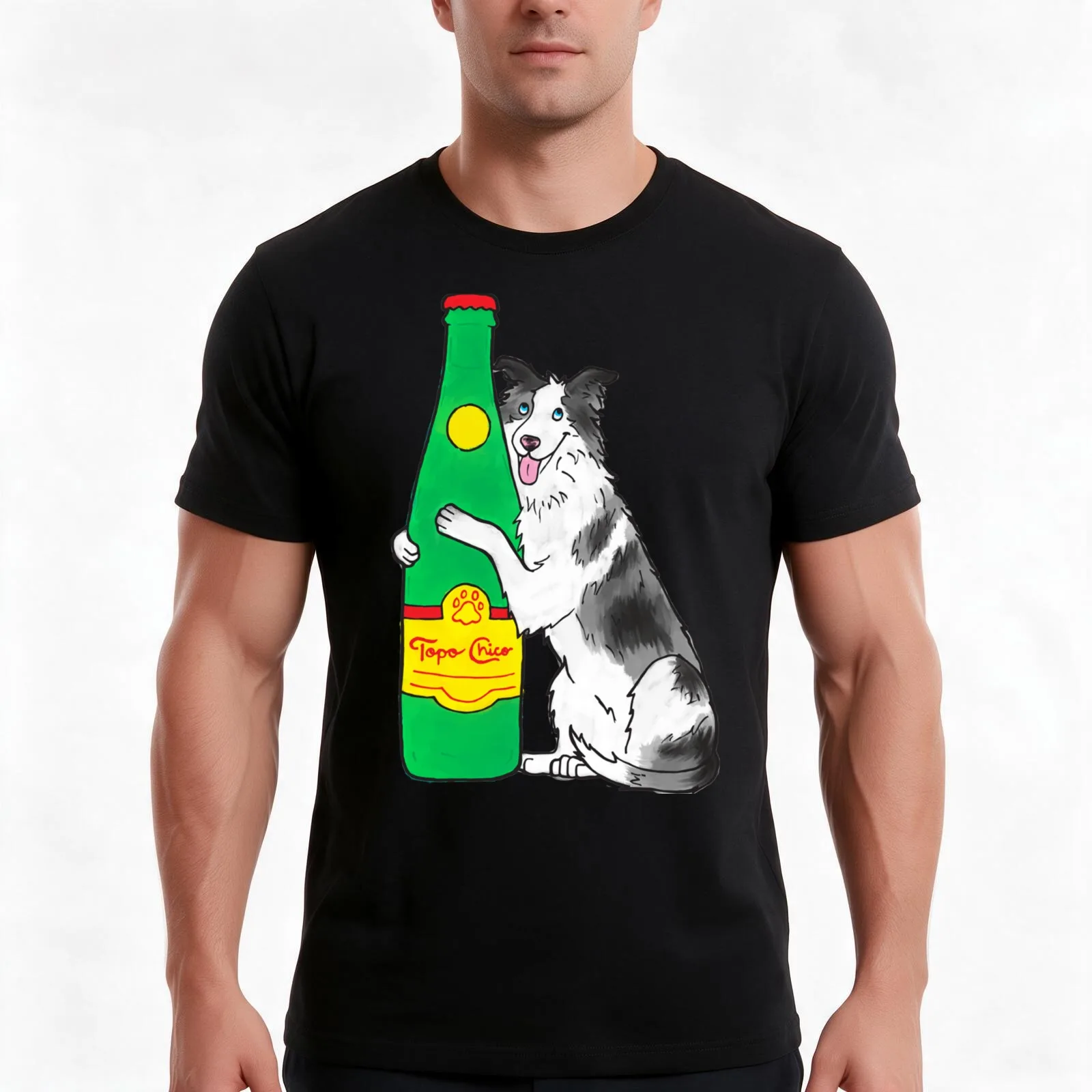 Topo Chico Pup T-Shirt Summer Casual Cotton Tee Oversized Streetwear Tops Vintage Graphic Print Loose Fit Short Sleeve