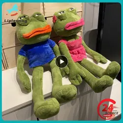 45cm Sad Frog Plush Toy Soft Stuffed Pillow Expression Pepe The Sad Frog Animal Plush Doll Birthday GIfts For Kids