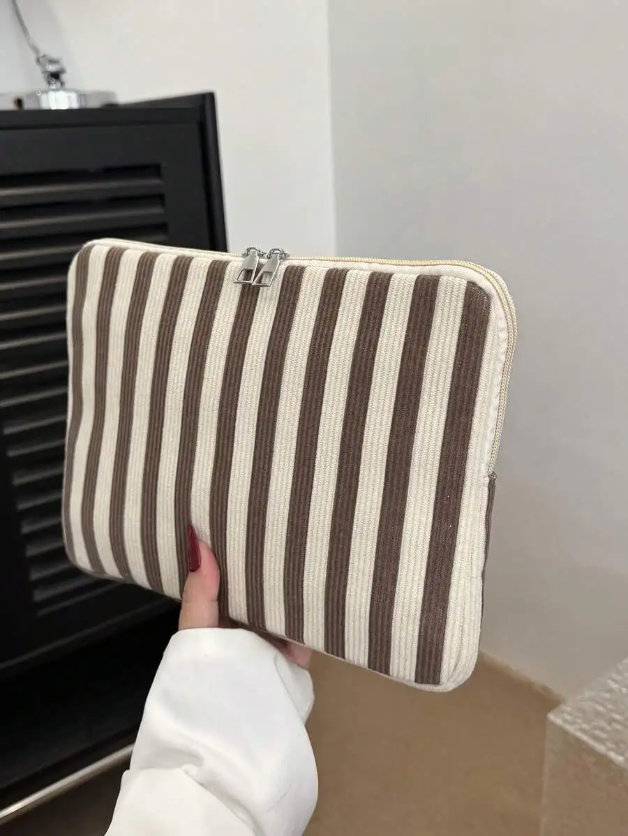 

Полосатая вельветовая сумка-чехол для ноутбуков с диагональю 13-15 дюймов