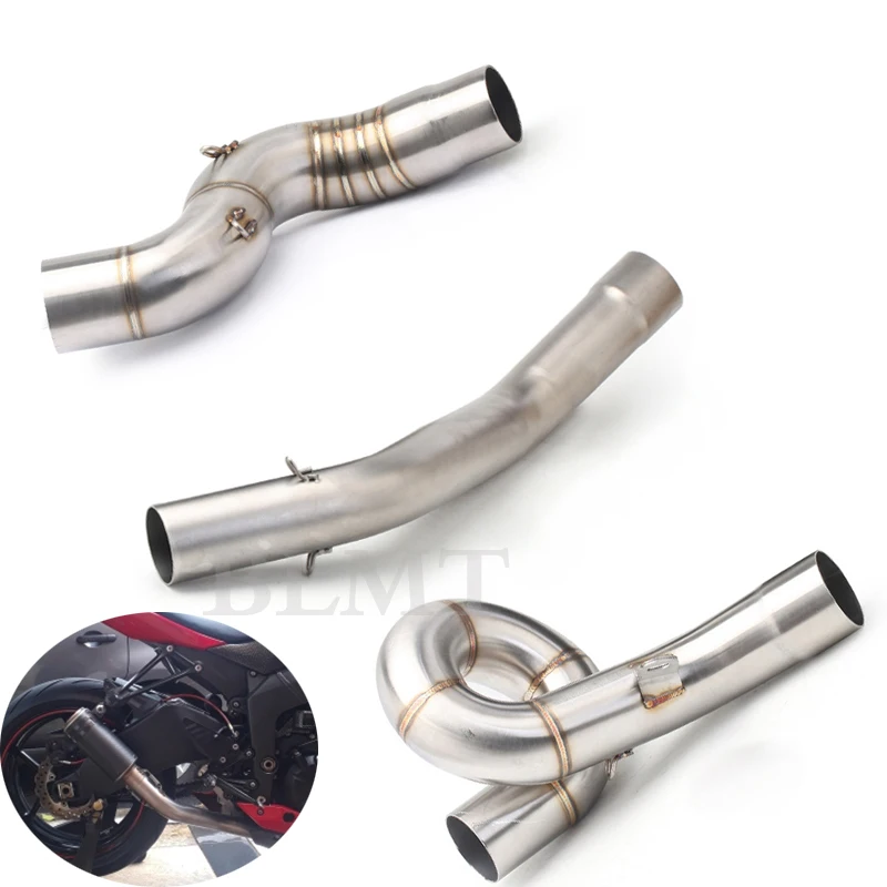 Slip On For Kawasaki ZX6R ZX-6R Ninja 636 2004 - 2021 Years Motorcycle Exhaust Escape Middle Link Pipe