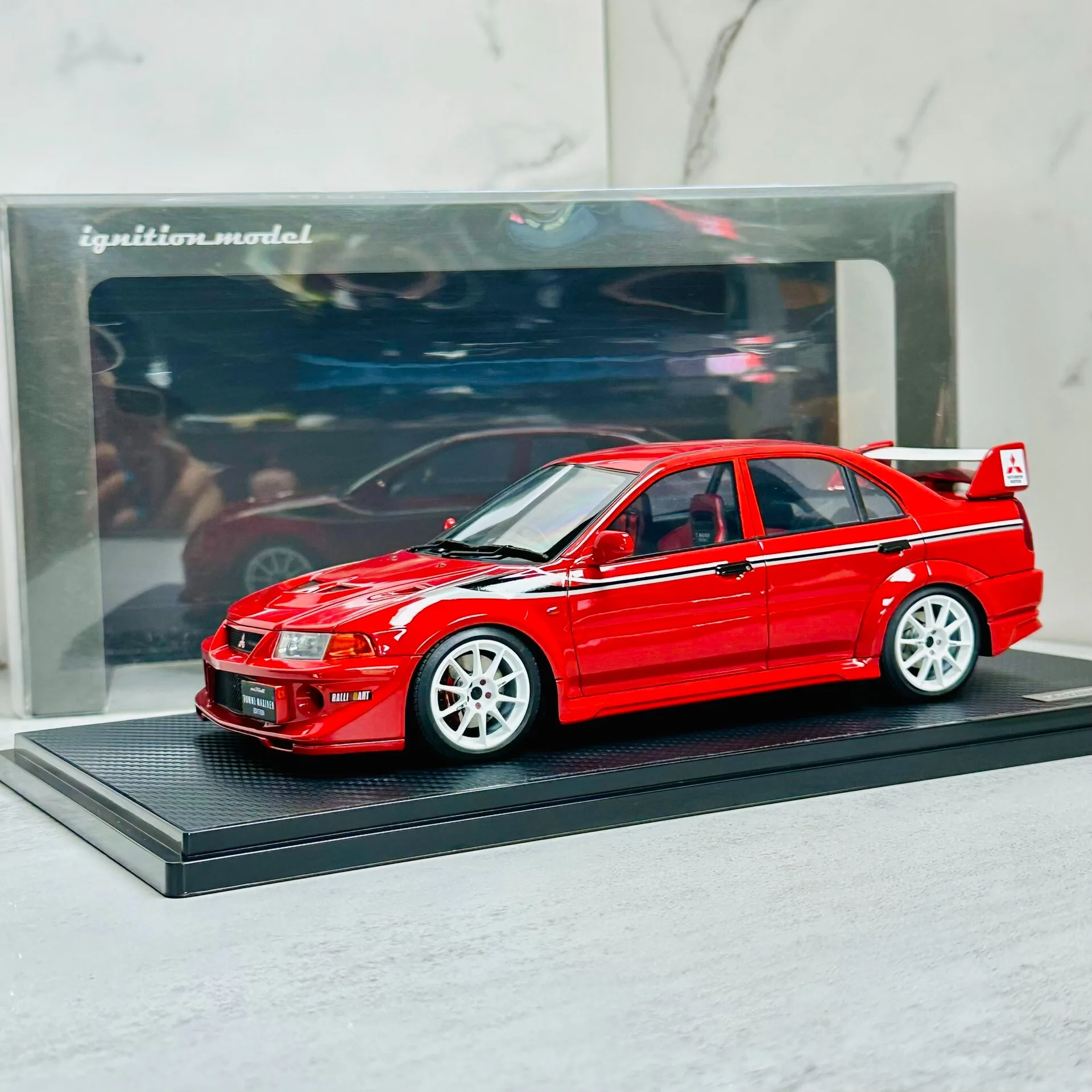 

IG 1:18 EVO VI Lancer Making Edition, имитация ограниченной серии, металлическая статическая модель автомобиля из смолы, игрушка в подарок