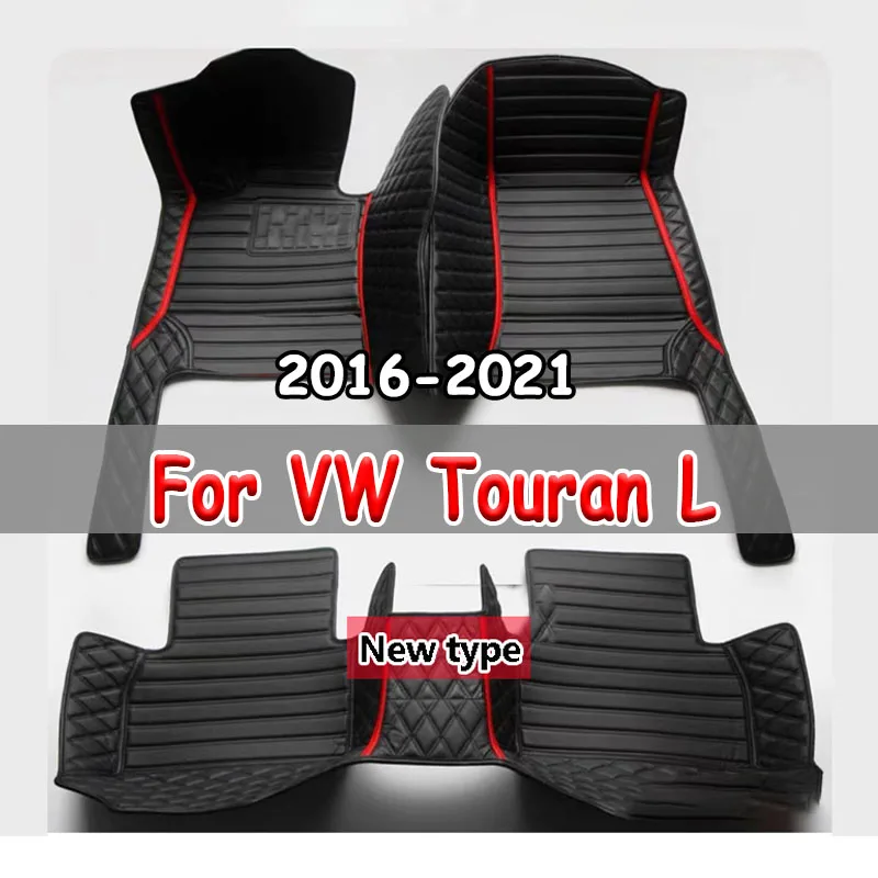 

Car Floor Mats For VW VW Touran L Seven Seats 2016 2017 2018 2019 2020 2021 Custom Auto Foot Pads Interior Accessories