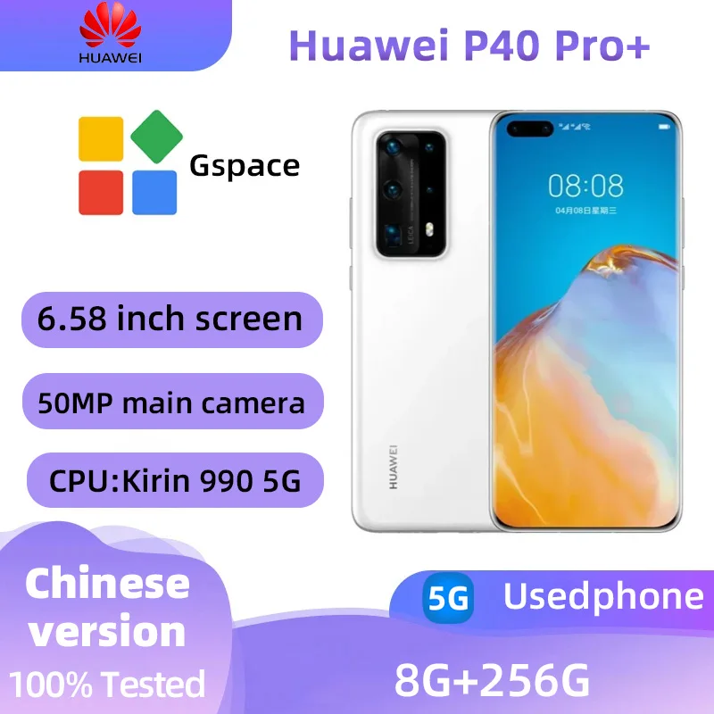 HUAWEI P40 Pro+ 5g Android Kirin 990 5g  6.58inch 90HZ Screen 50MP Camera 3800mAh  good condition Used Phone