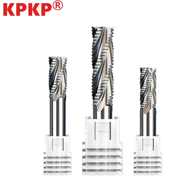 Carbide Routing End Mill Helix Carbide Estripador de Alumínio Carboneto Revestido Passo Grosseiro Cnc Flauta Dobrado 45 Graus Hrc55 Flauta