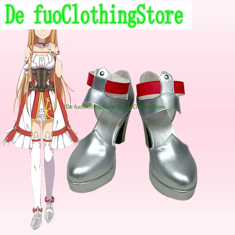 

DefuoClothing вечерние туфли для выступлений в стиле аниме, обувь для косплея, меч в богемном доме, пустой костюм настоящего персонажа, обувь для косплея Асуны