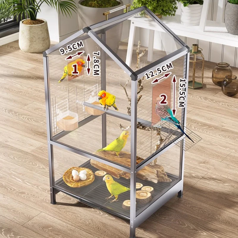 Budgie Palomas Feeder Bird Cage Parrot Toys Passaros Hamster Birdcage Accessories Rabbit Gabbia Per Uccelli Pet Supplies CY50BC