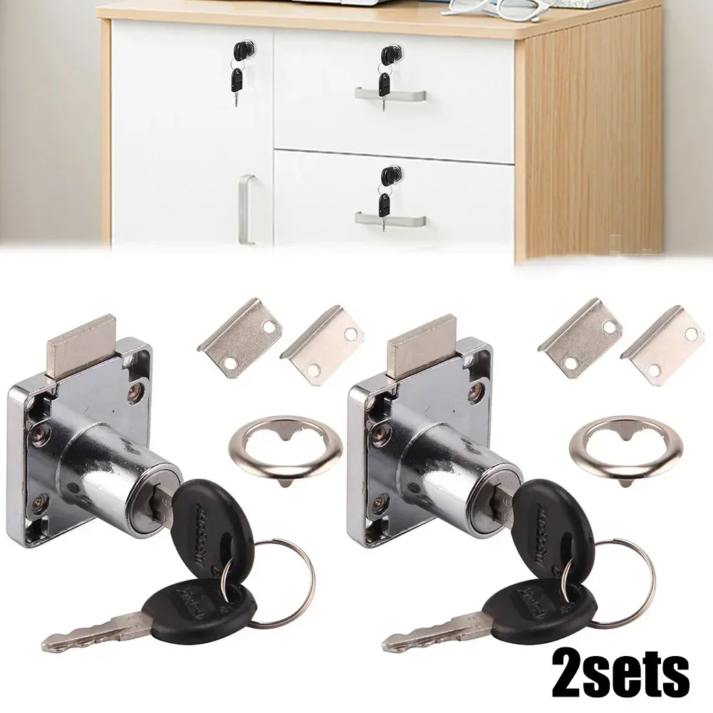 

2pcs Steel Cam Drawer Lock Door Furniture Cabinet Letter Mailbox Cupboard Lock 2Locks 4Keys Furniture Hardware