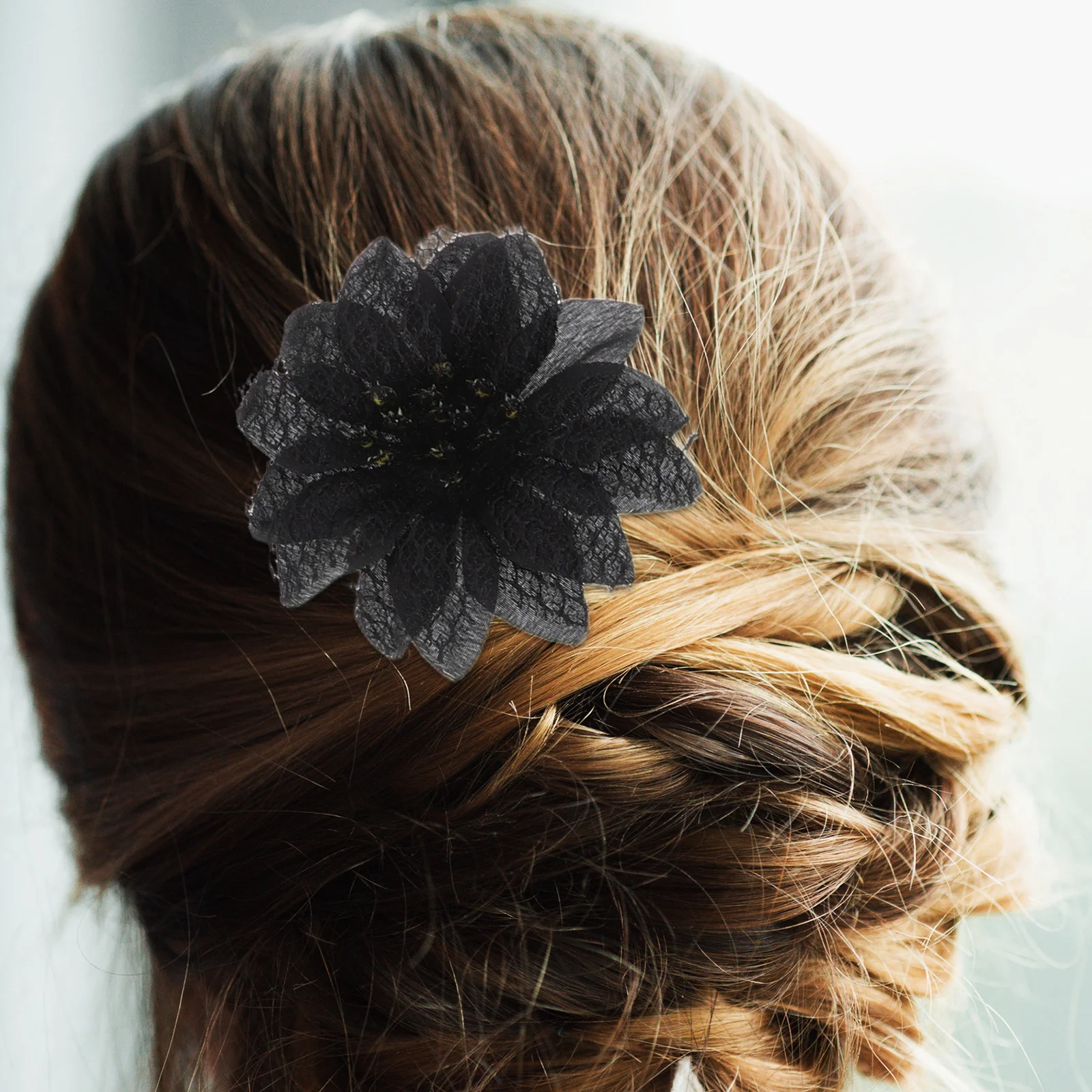 

21Pcs Black Rose Hairpin Set Artificial Flower Barrettes for Women Bohemian Bridal Hair Accessories Wedding Party Floral Clips